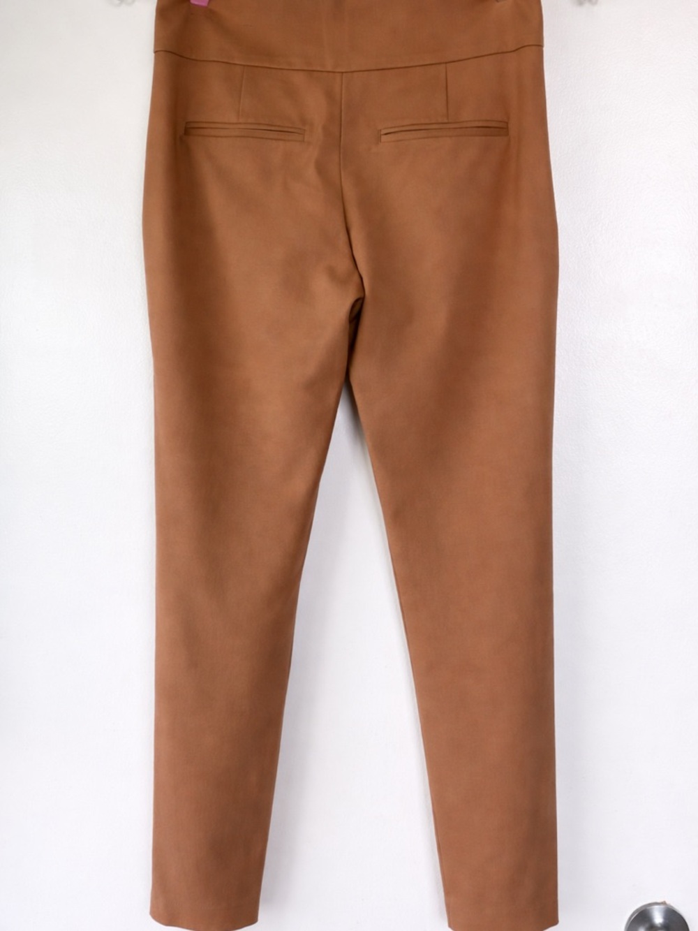 Express Columnist Ankle Pants Women’s Medium Tan High Rise Slim Stretch - Picture 2 of 4